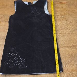 GAP Black Girls Dress with Floral Embroidery